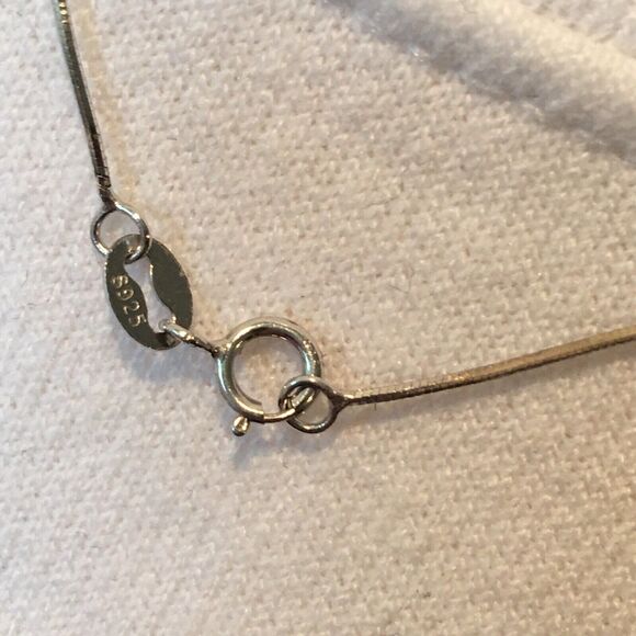 Sterling Silver Pink Sapphire Necklace Lab Created CZ Heart Pendant Snake Chain - Picture 13 of 16